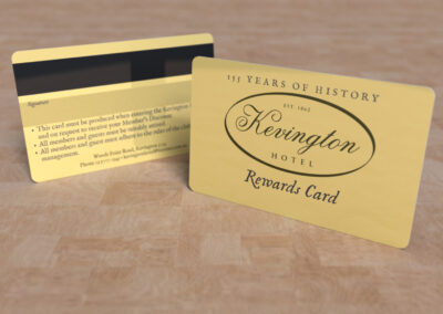 Kevington Hotel - Rewards Card